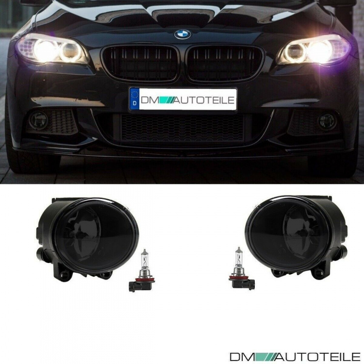 2xH11 Nebelscheinwerfer Smoke Schwarz für BMW X5 F22 F23 E92 E93 F10 F11 M-Paket